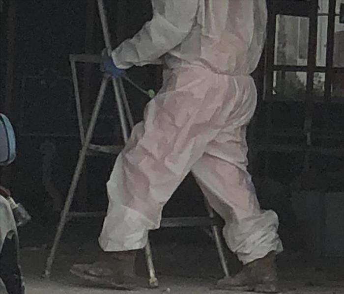 Bio-Hazard worker - working